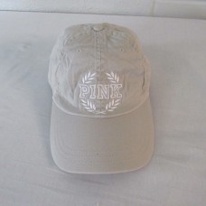 Victoria&apos;s Secret "PINK" Crest Embroidered Hat Cap Adjustable Gray/White NWOT  eb-55163438